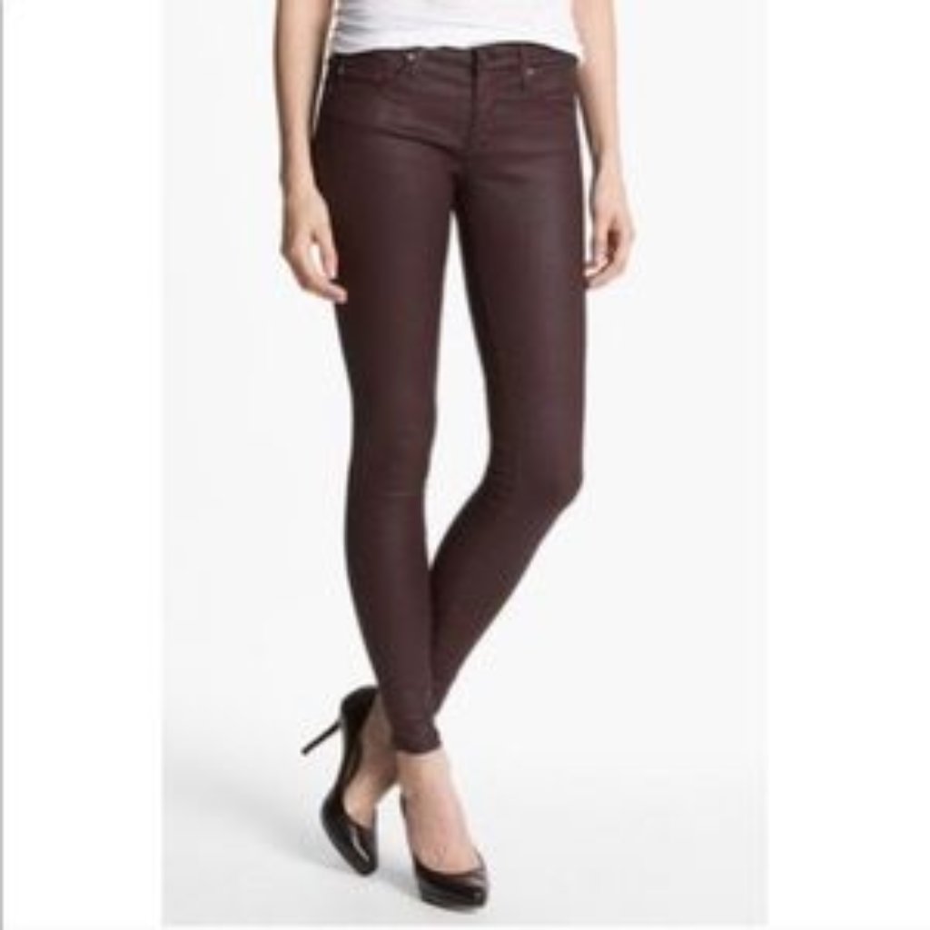 Gap Coated Super Skinny Vam Red Legging Je